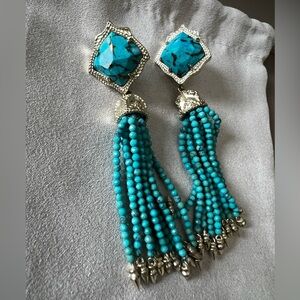 Kendra Scott Turquoise Tassel Earrings
